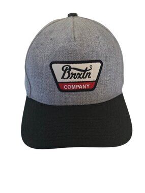 Brixton Linwood C MP Snapback Hat (Heather Grey/Black) 5-Panel Patch Cap